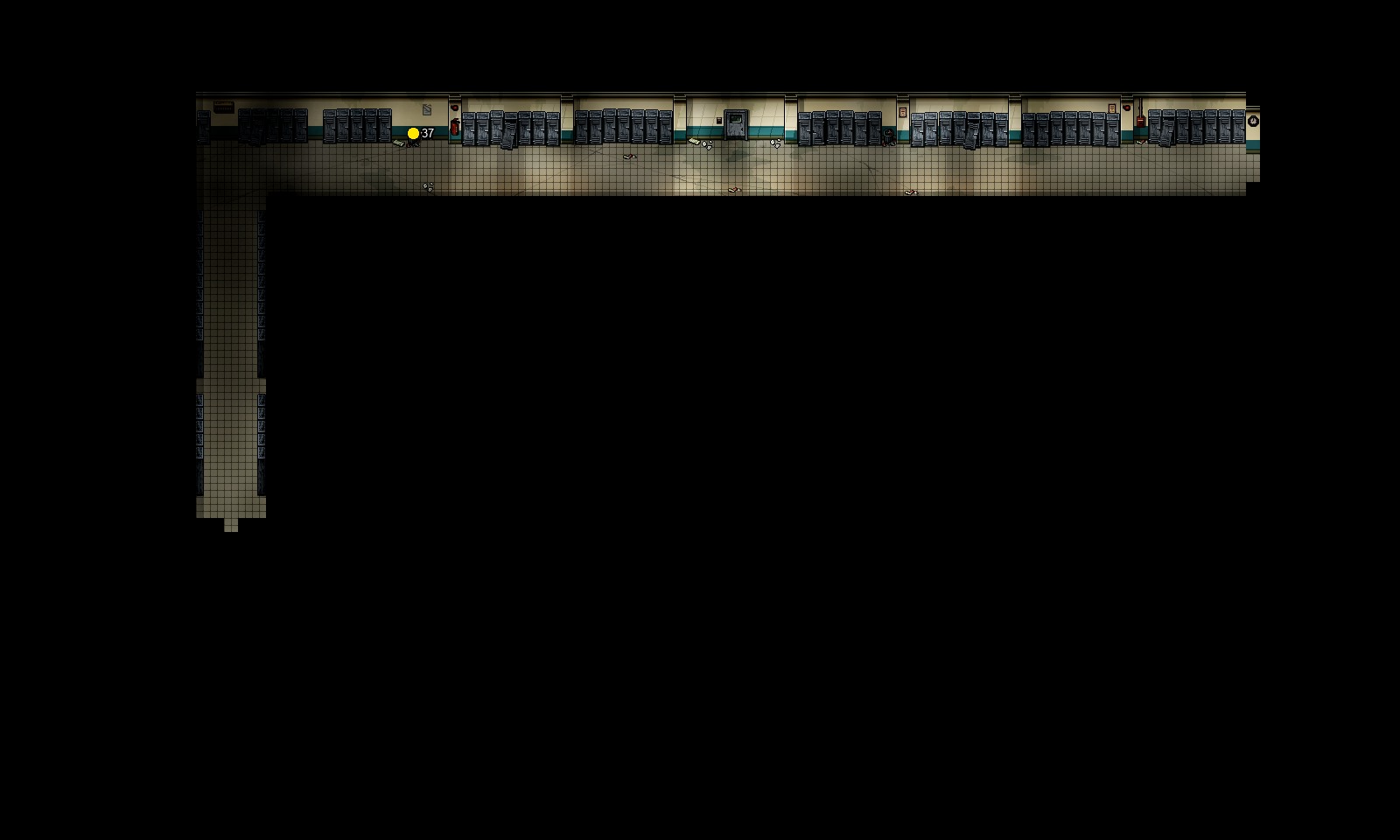 Numbered search positions in f1 Hallway West