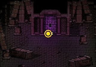 The ancient stone door is sealed tight.; highlighted search position
