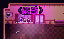 Music Store storefront on the Mall concourse