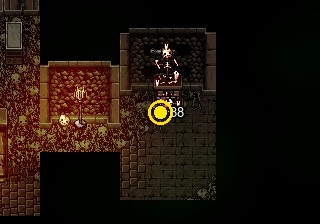A crude altar has been built from old bones.; highlighted search position