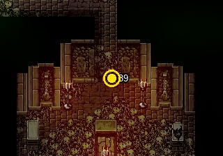 A pile of dense, hardened bones blocks your path.; highlighted search position