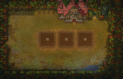 Farm crop fields and Farmhouse