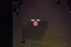 an unmarked spot