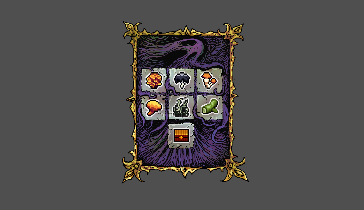 Purple Room painting 2: Mushrooms