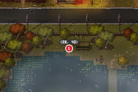 an unmarked spot