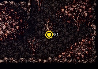 A swarm of skeletal insects surround the dripping hive.; highlighted search position