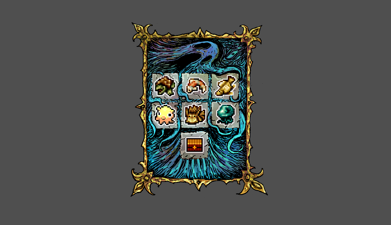 Blue Room painting 3: Seasonal Campsite Fish